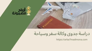 دراسة جدوى وكالة سفر وسياحة