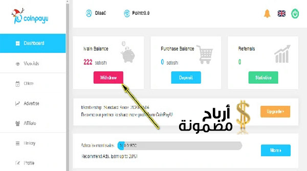 ربح المال من خلال مشاهدة الاعلانات