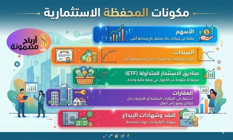 مكونات المحفظة الاستثمارية مكونات المحفظة الاستثمارية